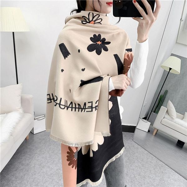 scarves 2021 winter women's scarf horse flowers print thick imitation cashmere showls for laides large size warm double-sided, Blue;gray
scarves 2021 winter women's scarf horse flowers print thick imitation cashmere showls for laides large size warm double-sided, Blue;gray