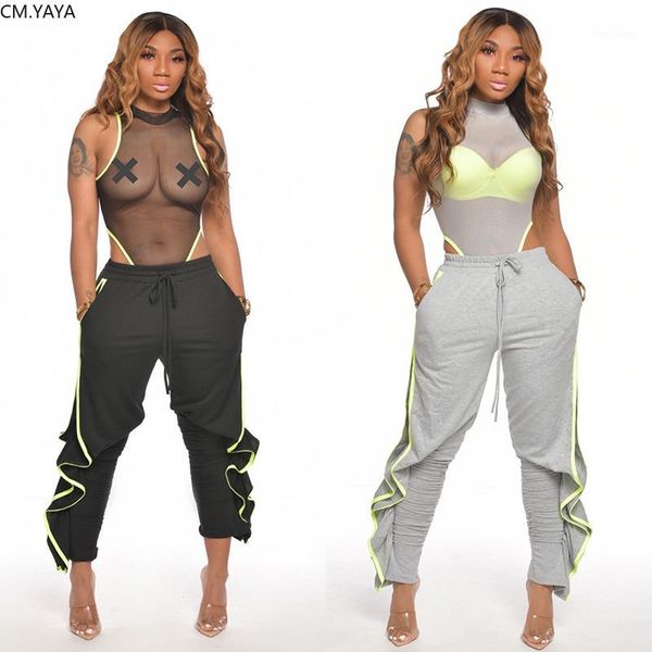 two piece dress women pieces sets tracksuits mesh see though bodysuit +ruffles splicing sweatpants leggings suit sporty fitness outfits 2pcs, White
two piece dress women pieces sets tracksuits mesh see though bodysuit +ruffles splicing sweatpants leggings suit sporty fitness outfits 2pcs, White
