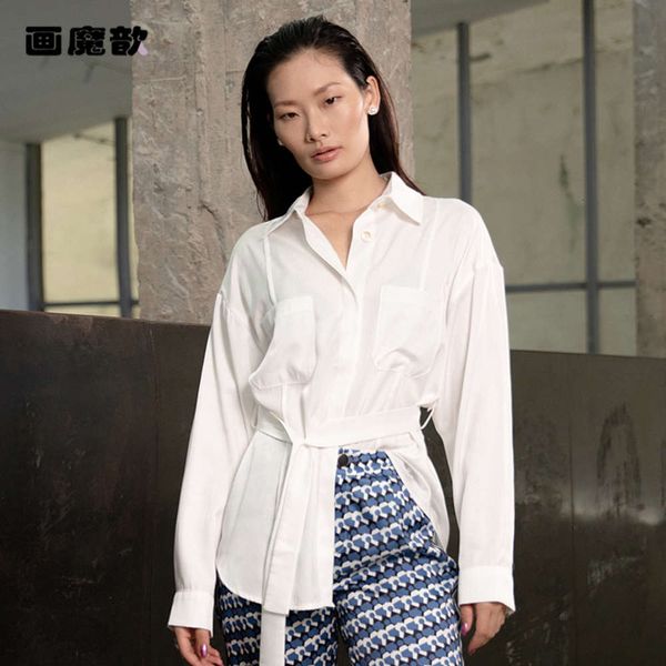 huamoxin 20200 new simple fashion personality lace up white women's waist long sleeve shirt
huamoxin 20200 new simple fashion personality lace up white women's waist long sleeve shirt
