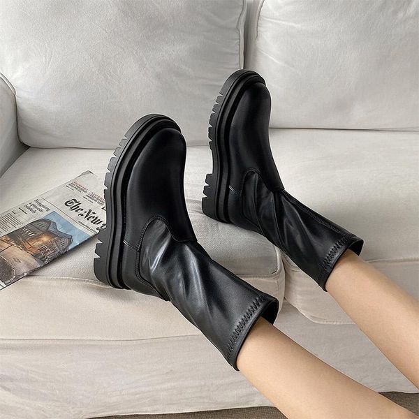 boots women non slip pu leather soft footwear woman ladies shoes fashion autumn on ankle mid calf platform, Black
boots women non slip pu leather soft footwear woman ladies shoes fashion autumn on ankle mid calf platform, Black