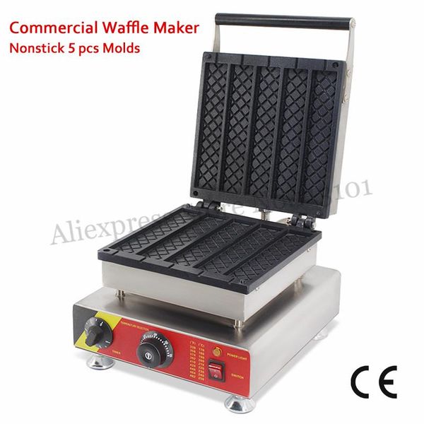 electric long rectangle shape waffle baker machine 5 molds 1500w with timer and temperature controller 110v 220v
electric long rectangle shape waffle baker machine 5 molds 1500w with timer and temperature controller 110v 220v