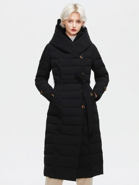 ziai slant pockets single breasted hooded belted longline puffer coat 084z#, Black
ziai slant pockets single breasted hooded belted longline puffer coat 084z#, Black