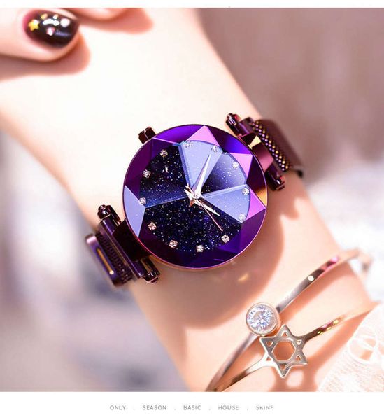 fashion magnet diamond inlay star women's net with quartz watch 2021h62b, Slivery;brown
fashion magnet diamond inlay star women's net with quartz watch 2021h62b, Slivery;brown