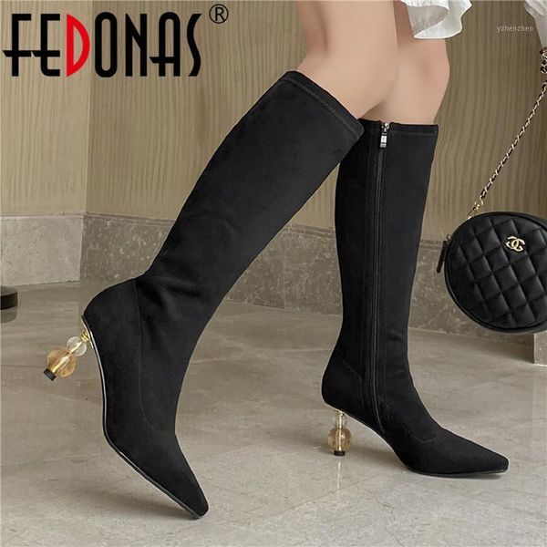 boots fedonas women's autumn side zipper pointed toe high heels for women 2021 fall winter wedding knee high1, Black
boots fedonas women's autumn side zipper pointed toe high heels for women 2021 fall winter wedding knee high1, Black