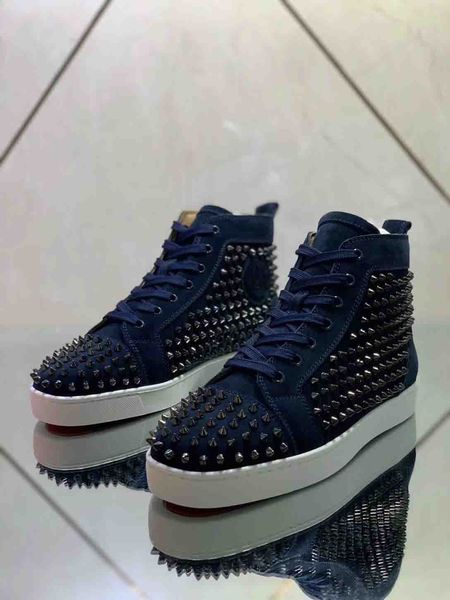 blue full stuff spiked red bottom men's shoes sneakers spiked louisflats men's spikes orlato shoes red soles suede sliver spiked h, Black
blue full stuff spiked red bottom men's shoes sneakers spiked louisflats men's spikes orlato shoes red soles suede sliver spiked h, Black