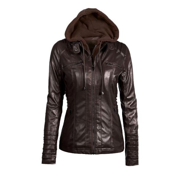 women's jackets women hoodies winter moto jacket turn down collor ladies zipper outerwear faux leather pu female coat chaqueta mujer, Black;brown
women's jackets women hoodies winter moto jacket turn down collor ladies zipper outerwear faux leather pu female coat chaqueta mujer, Black;brown