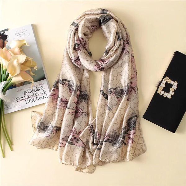 scarves yulaili trendy print silk scarf fashion summer women shawl ladies beach sun protection wrap wholesales, Blue;gray
scarves yulaili trendy print silk scarf fashion summer women shawl ladies beach sun protection wrap wholesales, Blue;gray