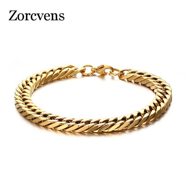 zorcvens 2020 new fashion gold-color stainless steel hand chain bracelet for men, Black
zorcvens 2020 new fashion gold-color stainless steel hand chain bracelet for men, Black