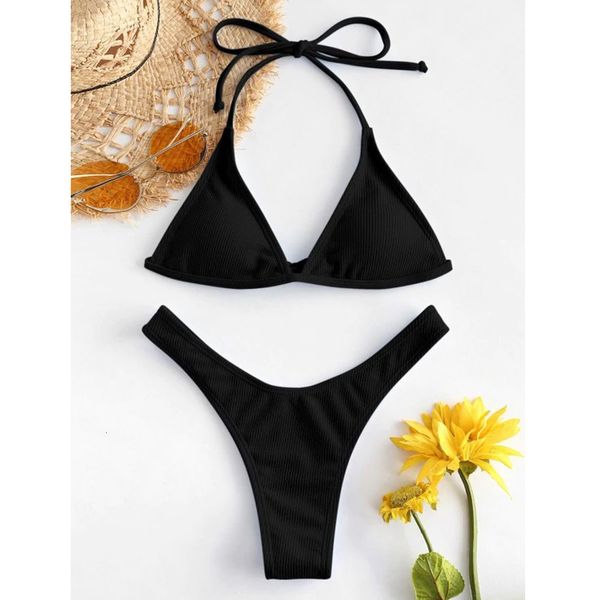 women's swimsuit swimwear solid brazilian high waist lace halter push up bikini trajes de baño, White;black
women's swimsuit swimwear solid brazilian high waist lace halter push up bikini trajes de baño, White;black