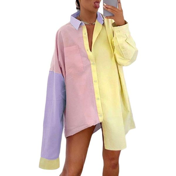 oversized blouse women 2020 autumn trendy colorful long sleeve shirt dress, White
oversized blouse women 2020 autumn trendy colorful long sleeve shirt dress, White