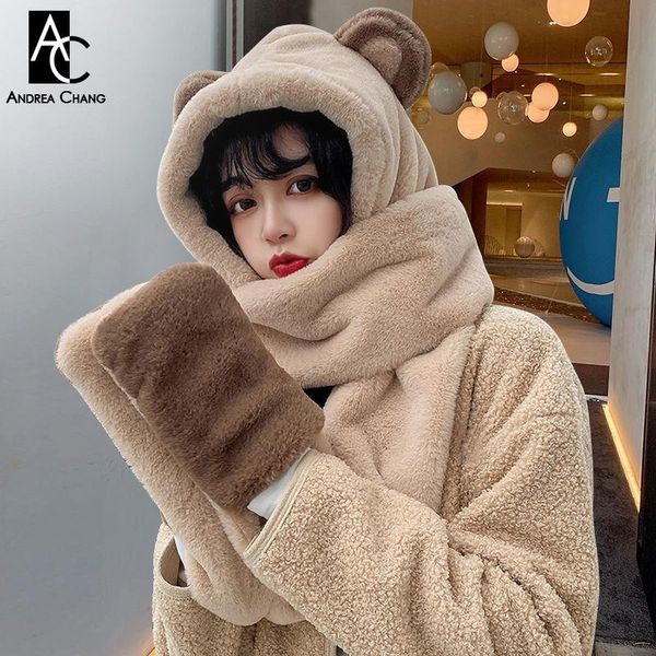 hats, scarves & gloves sets autumn winter woman hat scarf glove with ear cute bear brown beige khaki fashion casual sweet set, Blue;gray
hats, scarves & gloves sets autumn winter woman hat scarf glove with ear cute bear brown beige khaki fashion casual sweet set, Blue;gray