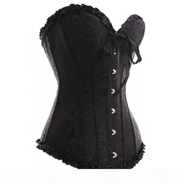 frill jacquard brocade corset wholesale plus size lace up women ribbon floral embroidery overbust dance bridal corse bustiers, Black;white
frill jacquard brocade corset wholesale plus size lace up women ribbon floral embroidery overbust dance bridal corse bustiers, Black;white