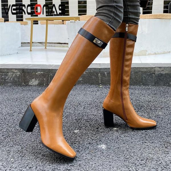 boots verconas women knee-high metal decoration high heels shoes woman autumn winter genuine leather concise long boot1, Black
boots verconas women knee-high metal decoration high heels shoes woman autumn winter genuine leather concise long boot1, Black