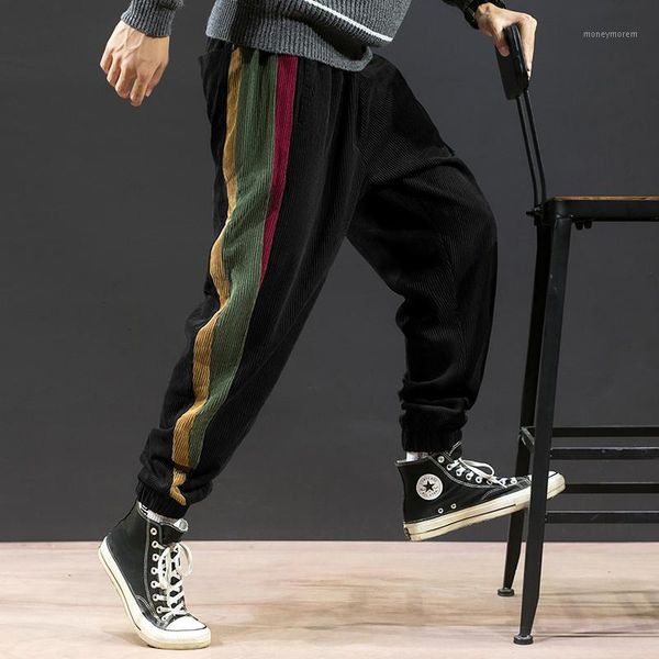men's pants autumn corduroy men's fashion contrast color casual men streetwear loose drawstring joggers trousers m-2xl1, Black
men's pants autumn corduroy men's fashion contrast color casual men streetwear loose drawstring joggers trousers m-2xl1, Black