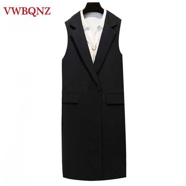 women's vests double-breasted women vest jacket black coat fashion casual slim sleeveless elegant long overcoat female suit collar wais, Black;white
women's vests double-breasted women vest jacket black coat fashion casual slim sleeveless elegant long overcoat female suit collar wais, Black;white
