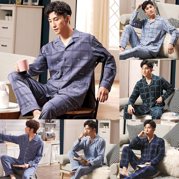 cotton men's long sleeve large size pajamas & nightgowns & sleepshirts casual homewear set winter spring autumn pajama set men q1216, Black;white
cotton men's long sleeve large size pajamas & nightgowns & sleepshirts casual homewear set winter spring autumn pajama set men q1216, Black;white