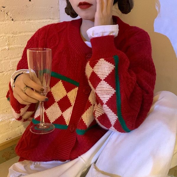 back 2021 new contrast chess torsion female jacket autumn and winter loose tissue 1 i26f, White;black
back 2021 new contrast chess torsion female jacket autumn and winter loose tissue 1 i26f, White;black