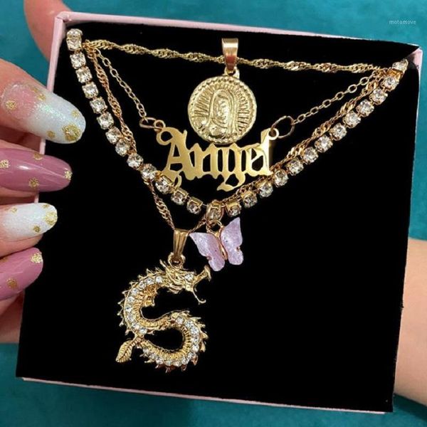 charms multilayer crystal dragon butterfly pendant necklace women gold fashion necklaces color coin portrait letter choker1, Bronze;silver
charms multilayer crystal dragon butterfly pendant necklace women gold fashion necklaces color coin portrait letter choker1, Bronze;silver