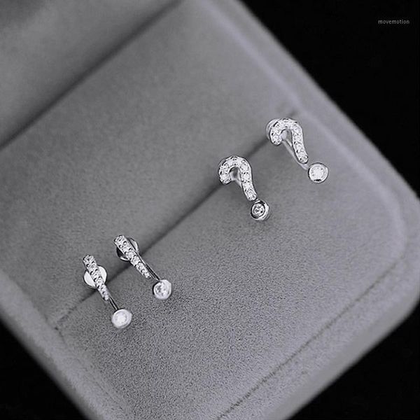 s925 sterling silver creative symbol women earring luxury question exclamation mark zirconia tiny stud earring daily jewelry1, Golden;silver
s925 sterling silver creative symbol women earring luxury question exclamation mark zirconia tiny stud earring daily jewelry1, Golden;silver