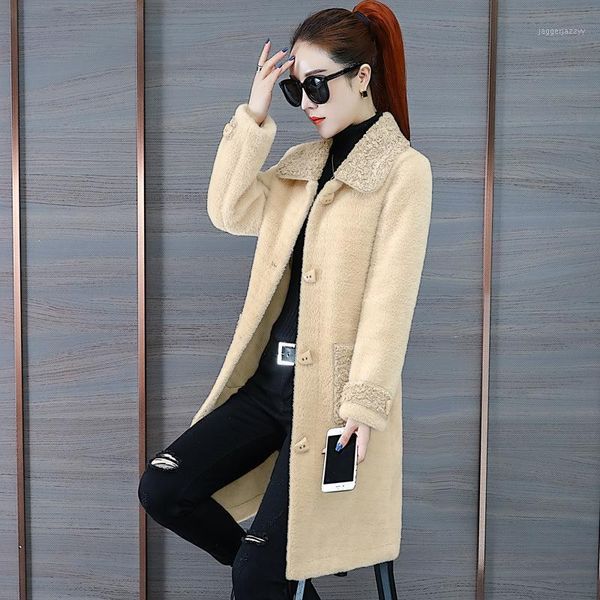 women's wool & blends mink coat female han edition of fund 2021 autumn winters is loose cloth in one woolen long fur coat1, Black
women's wool & blends mink coat female han edition of fund 2021 autumn winters is loose cloth in one woolen long fur coat1, Black