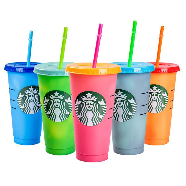 new 24oz color changing cup magic plastic drinking tumblers with lid and straw reusable candy colors cold cup summer water bottle
new 24oz color changing cup magic plastic drinking tumblers with lid and straw reusable candy colors cold cup summer water bottle