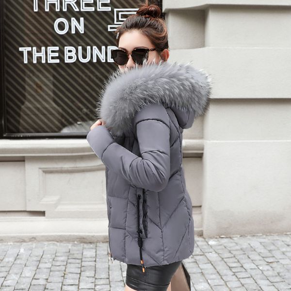2019 winter coat new fashion women outerwear fake fur collar hooded down jacket female warm parkas, Black
2019 winter coat new fashion women outerwear fake fur collar hooded down jacket female warm parkas, Black