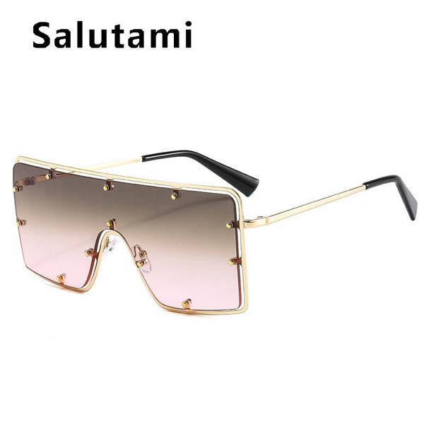 sunglasses 2021 brand one piece rivet lens for women vintage alloy square oversized gradient sun glasses men shield eyewear, White;black 
sunglasses 2021 brand one piece rivet lens for women vintage alloy square oversized gradient sun glasses men shield eyewear, White;black