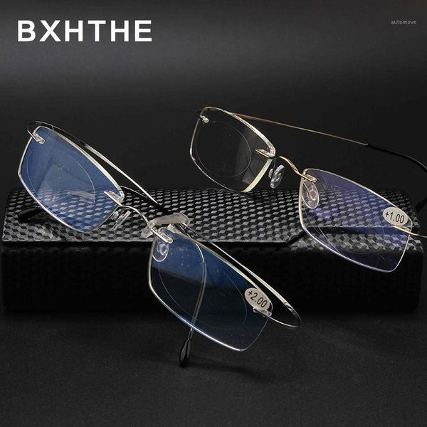 2020 new titanium anti-uv ultralight reading glasses men women rotating optical computer rimless square glasses diopter 1.0-3.51, White;black 
2020 new titanium anti-uv ultralight reading glasses men women rotating optical computer rimless square glasses diopter 1.0-3.51, White;black