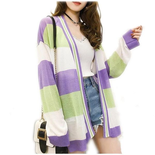 2020 fashion patchwork colors striped women knitted jacket spring autumn open stitch coat female long sleeve v-neck knitted q355, Black;brown
2020 fashion patchwork colors striped women knitted jacket spring autumn open stitch coat female long sleeve v-neck knitted q355, Black;brown