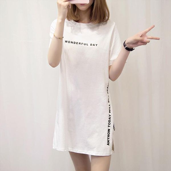 women casual large size summer t shirt long t shirt letter shirt split black white korean shirts 2019 fashion long tshirt
women casual large size summer t shirt long t shirt letter shirt split black white korean shirts 2019 fashion long tshirt