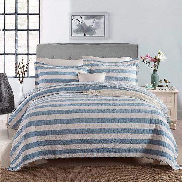 plain stripe quilt set 3pcs bedspread for bed with 2*pillowcase 100% cotton soft queen size coverlet summer blanket
plain stripe quilt set 3pcs bedspread for bed with 2*pillowcase 100% cotton soft queen size coverlet summer blanket