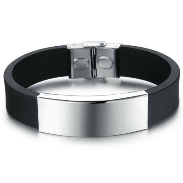 classic fashion retro casual men's charm bracelet stainless steel leather jewelry, Black
classic fashion retro casual men's charm bracelet stainless steel leather jewelry, Black