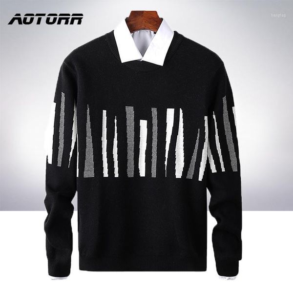 brand sweater men streetwear fashion striped pullover men knitwear shirt pull homme autumn winter 100% cotton sweaters 2020 new1, White;black
brand sweater men streetwear fashion striped pullover men knitwear shirt pull homme autumn winter 100% cotton sweaters 2020 new1, White;black