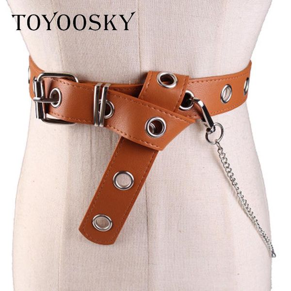 2020 new arrival fashion punk women belt hollow rivets metal buckle pu leather slim belt with chain female designer, Black;brown
2020 new arrival fashion punk women belt hollow rivets metal buckle pu leather slim belt with chain female designer, Black;brown