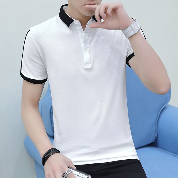 men summer poloshirts cotton classic casual embroidery polo shirts men business short collar & tees polo shirt for men, White;black
men summer poloshirts cotton classic casual embroidery polo shirts men business short collar & tees polo shirt for men, White;black