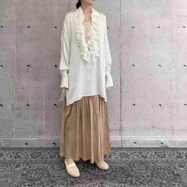 2020 spring fashion women ruffles long shirt blouse female casual loose shirt blouse gdnz 2.261, White
2020 spring fashion women ruffles long shirt blouse female casual loose shirt blouse gdnz 2.261, White