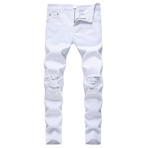 solid white ripped jeans men 2020 classic retro mens skinny jeans elastic denim pants trousers casual slim fit pencil pant, Blue
solid white ripped jeans men 2020 classic retro mens skinny jeans elastic denim pants trousers casual slim fit pencil pant, Blue