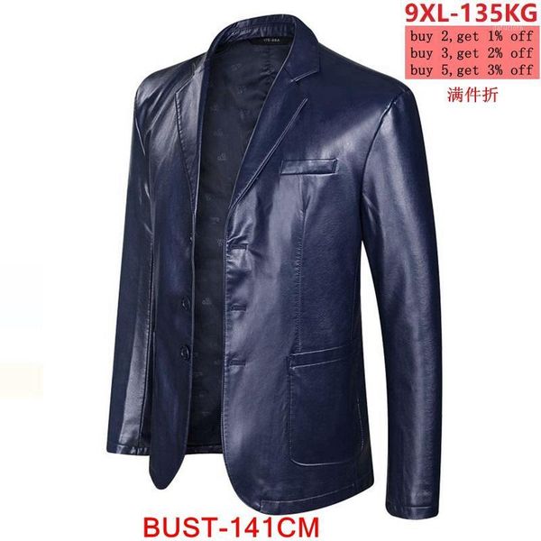 men's large size 7xl 8xl 9xl jacket imitation leather suit jacket autumn and winter dress business office black blue coat1
men's large size 7xl 8xl 9xl jacket imitation leather suit jacket autumn and winter dress business office black blue coat1