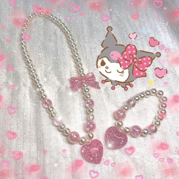chokers japanese girl choker pearl heart y2k classic spice lolita necklace bracelet 2 pcs, Golden;silver
chokers japanese girl choker pearl heart y2k classic spice lolita necklace bracelet 2 pcs, Golden;silver