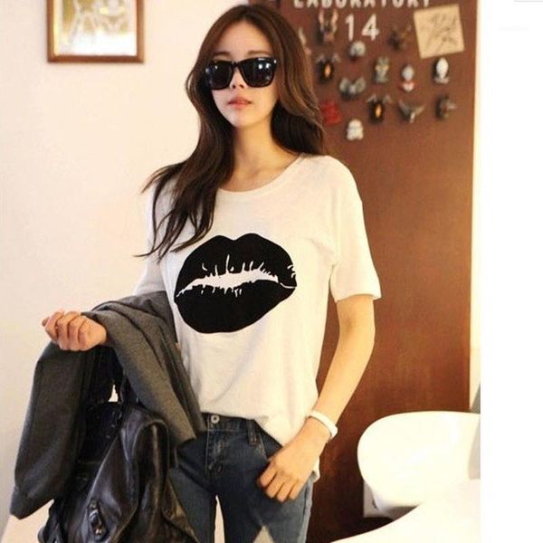 wholesale-2016 fashion femme poleras tee shirt casual lipstick print female loose solid tumblr poleras camisetas mujer women t-shirt1, White
wholesale-2016 fashion femme poleras tee shirt casual lipstick print female loose solid tumblr poleras camisetas mujer women t-shirt1, White