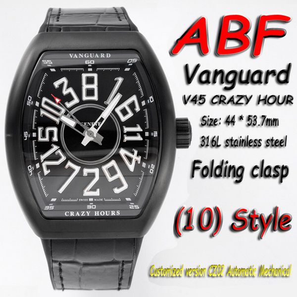 2021 abf special edition 44mm men's collection vanguard v45 crazy hour 3d dial 316l black stainless steel case cz02 automatic leather s, Slivery;brown
2021 abf special edition 44mm men's collection vanguard v45 crazy hour 3d dial 316l black stainless steel case cz02 automatic leather s, Slivery;brown