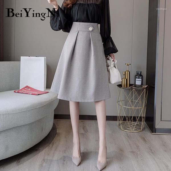beiyingni 2020 fashion skirt for woman button autumn winter vintage solid work wear skirt women korean high waist elegant saias1, Black
beiyingni 2020 fashion skirt for woman button autumn winter vintage solid work wear skirt women korean high waist elegant saias1, Black
