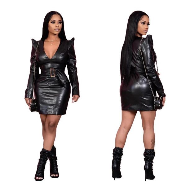 casual dresses 1l186 autumn winter women fashion solid v-neck long sleeve club outfits dress vestidos plus size 2021, Black;gray
casual dresses 1l186 autumn winter women fashion solid v-neck long sleeve club outfits dress vestidos plus size 2021, Black;gray