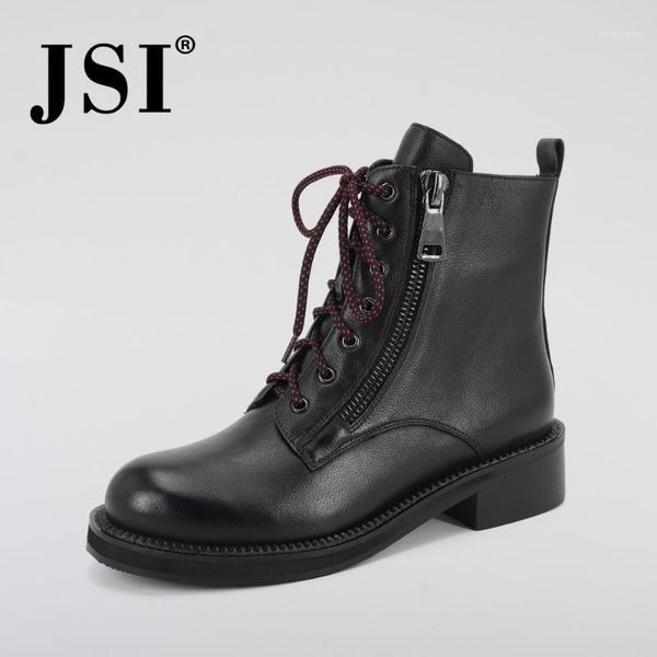 boots jsi mid-calf winter women lace-up genuine leather solid handmade round toe basic t-tied square heel jc3191, Black
boots jsi mid-calf winter women lace-up genuine leather solid handmade round toe basic t-tied square heel jc3191, Black