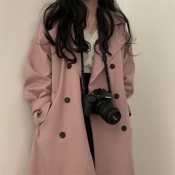 spot black girl ghost horse is oversize loose korean chic pink long windbreaker 201211, Tan;black
spot black girl ghost horse is oversize loose korean chic pink long windbreaker 201211, Tan;black