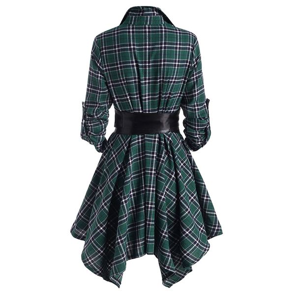 2021sheini new womens mid-length long sleeve dress european and american womens clothing plaid belt dress, White;black
2021sheini new womens mid-length long sleeve dress european and american womens clothing plaid belt dress, White;black