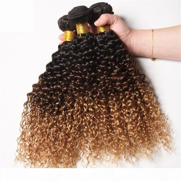 #1b 4 27 three tone ombre brazilian virgin human hair weave bundles 3pcs jerry curly honey blonde ombre human hair extensions double wefts, Black
#1b 4 27 three tone ombre brazilian virgin human hair weave bundles 3pcs jerry curly honey blonde ombre human hair extensions double wefts, Black