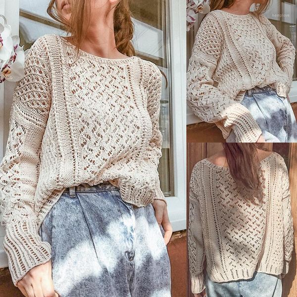 2020 women's loose sweater autumn long sleeve hollow solid color round neck knitwear pullover ladies wild casual daily wear1, White;black
2020 women's loose sweater autumn long sleeve hollow solid color round neck knitwear pullover ladies wild casual daily wear1, White;black