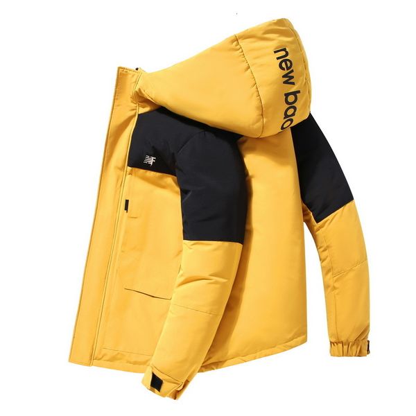 color matching men's down jacket new thickened zipper korean winter hooded collar youth student casual coat, Black;brown
color matching men's down jacket new thickened zipper korean winter hooded collar youth student casual coat, Black;brown