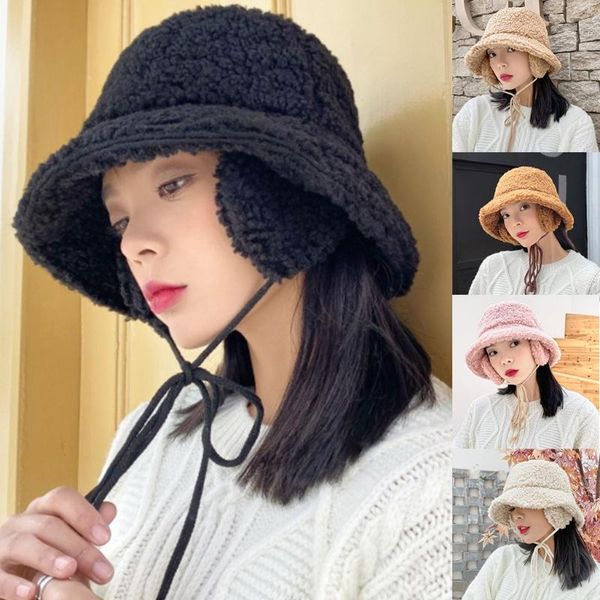 women winter faux fleece warm bucket hat with earflap chin strap solid color outdoor windproof sunscreen fisherman cap, Blue;gray
women winter faux fleece warm bucket hat with earflap chin strap solid color outdoor windproof sunscreen fisherman cap, Blue;gray